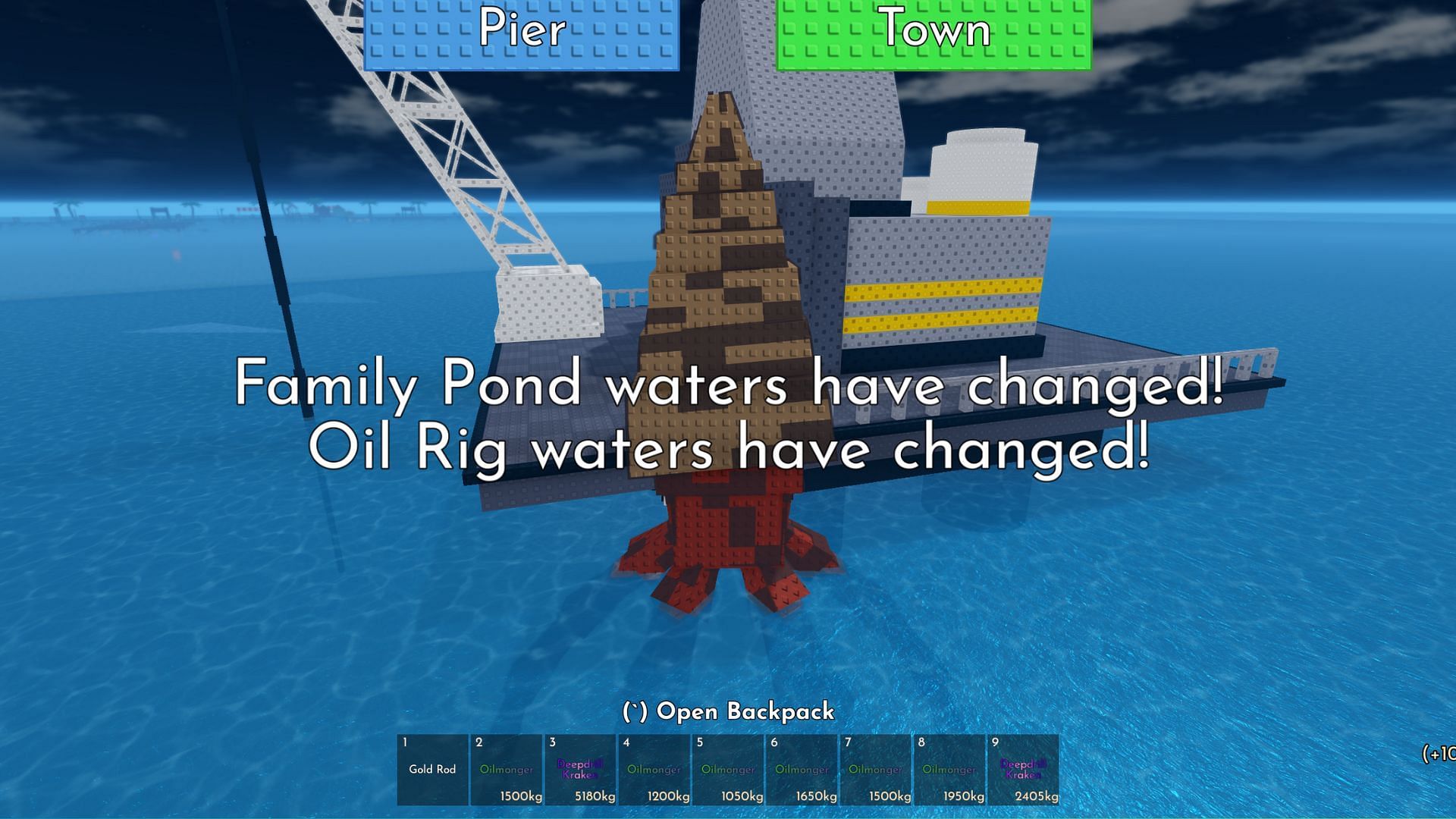 Wait for the school to spawn to start fishing (Image via Roblox)